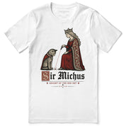 Sir Michus Cat T-Shirt flat lay in White