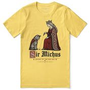 Sir Michus Cat T-Shirt flat lay in Yellow