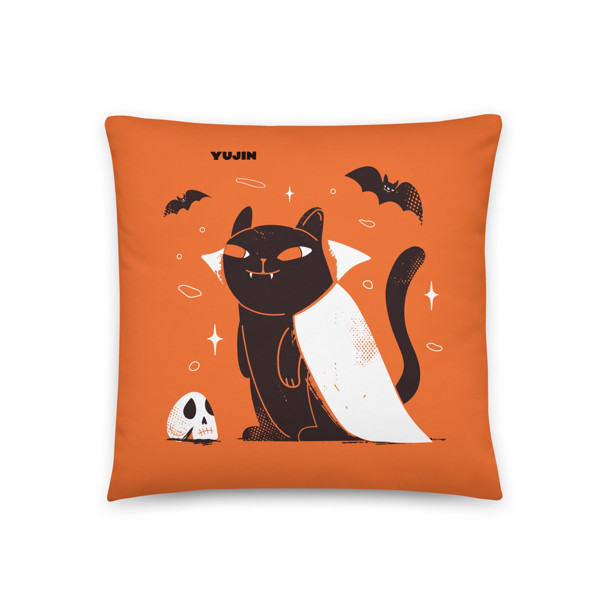 Night Cat Halloween Pillow | Yūjin Japanese Anime Streetwear Clothing