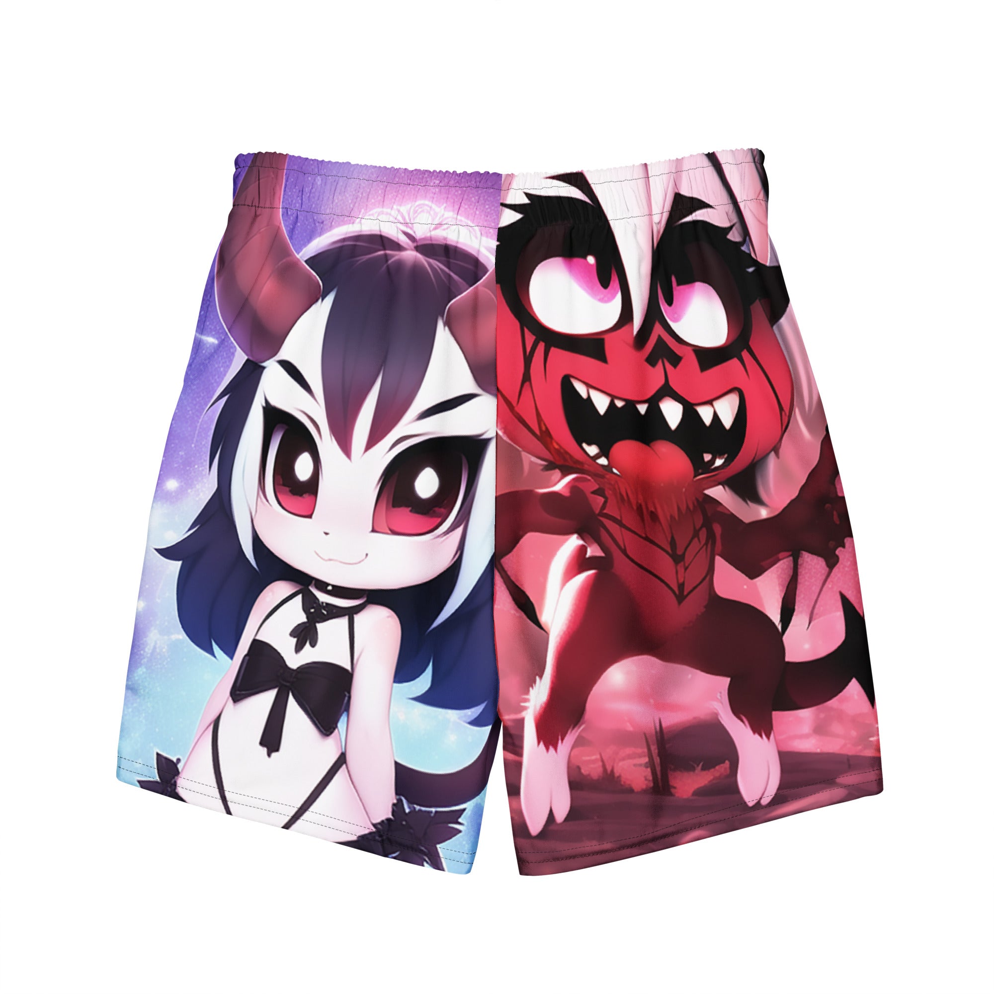 Good vs Evil Swim Trunks | Yūjin Japanese Anime Streetwear Clothing