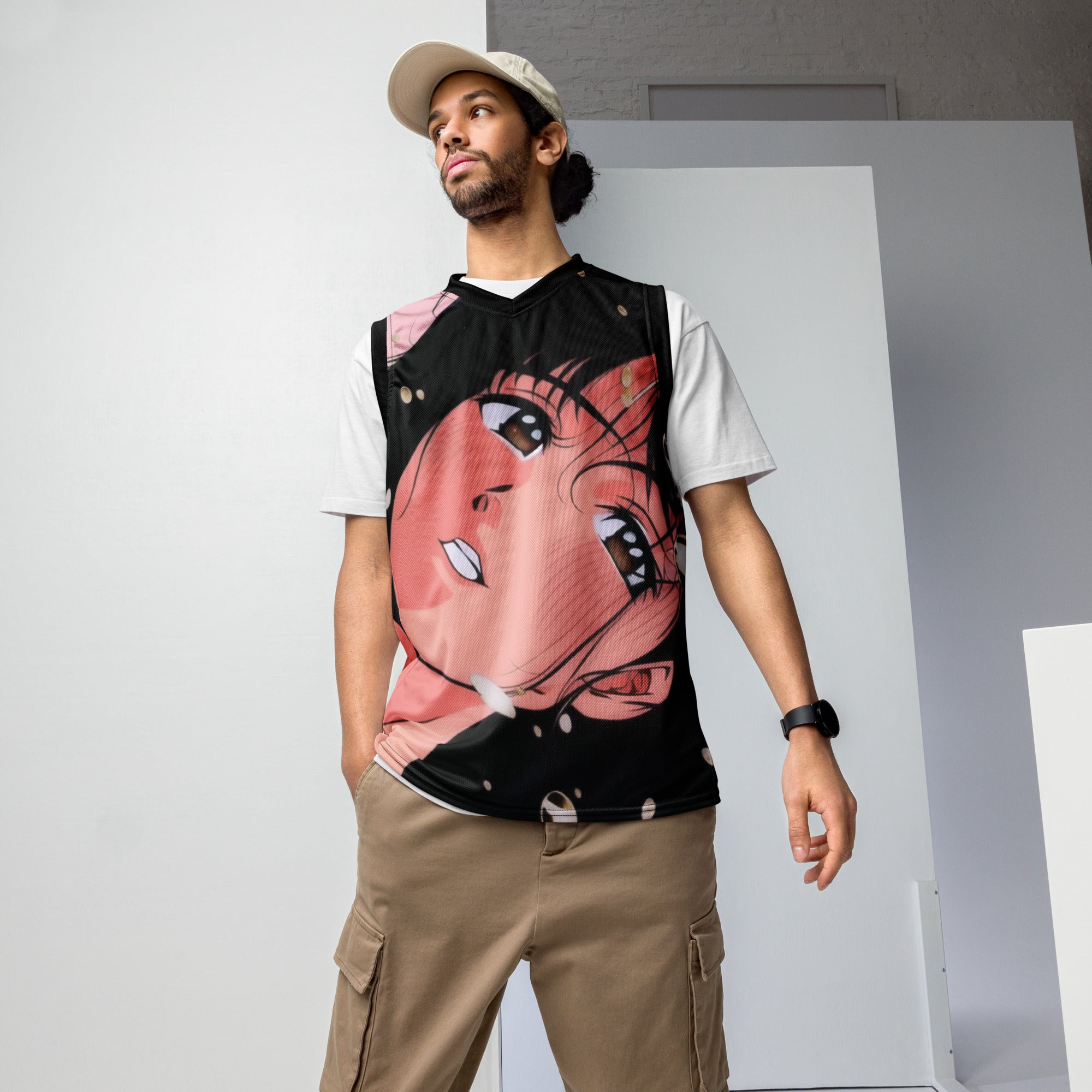 Crying For You Recycled Basketball Jersey | Yūjin Japanese Anime Streetwear Clothing