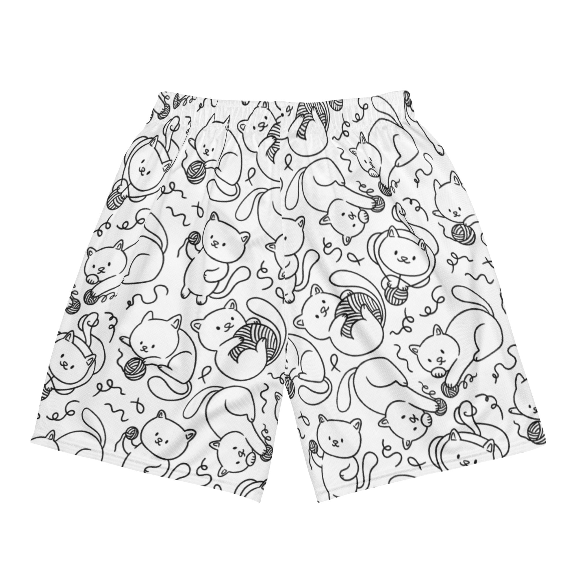 Playful Cat Mesh Shorts | Yūjin Japanese Anime Streetwear Clothing