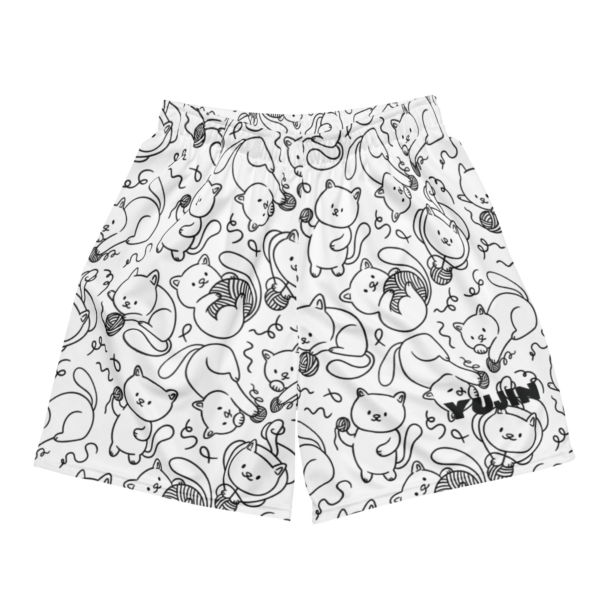 Playful Cat Mesh Shorts | Yūjin Japanese Anime Streetwear Clothing