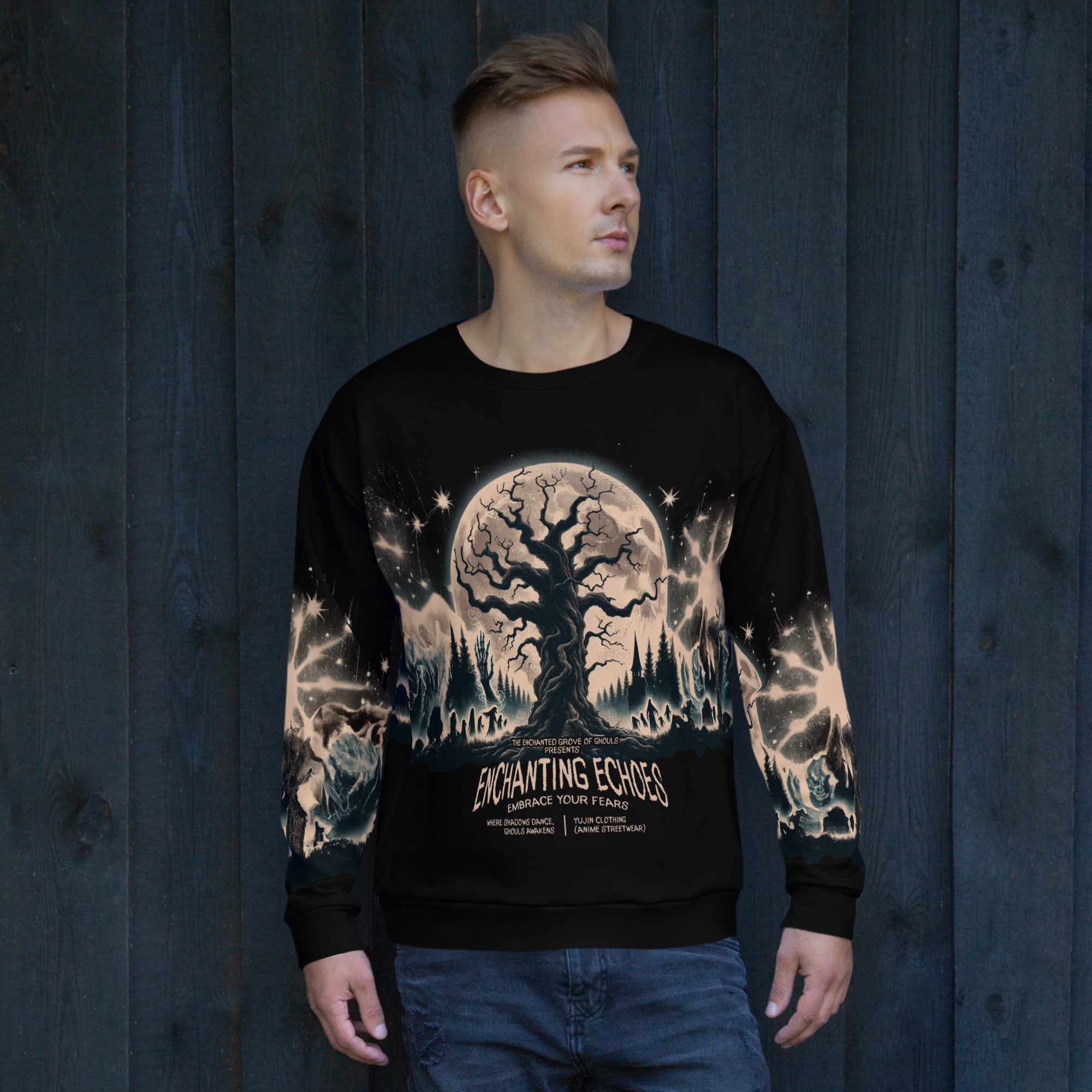 Enchanting Echoes Halloween Sweatshirt | Yūjin Japanese Anime Streetwear Clothing