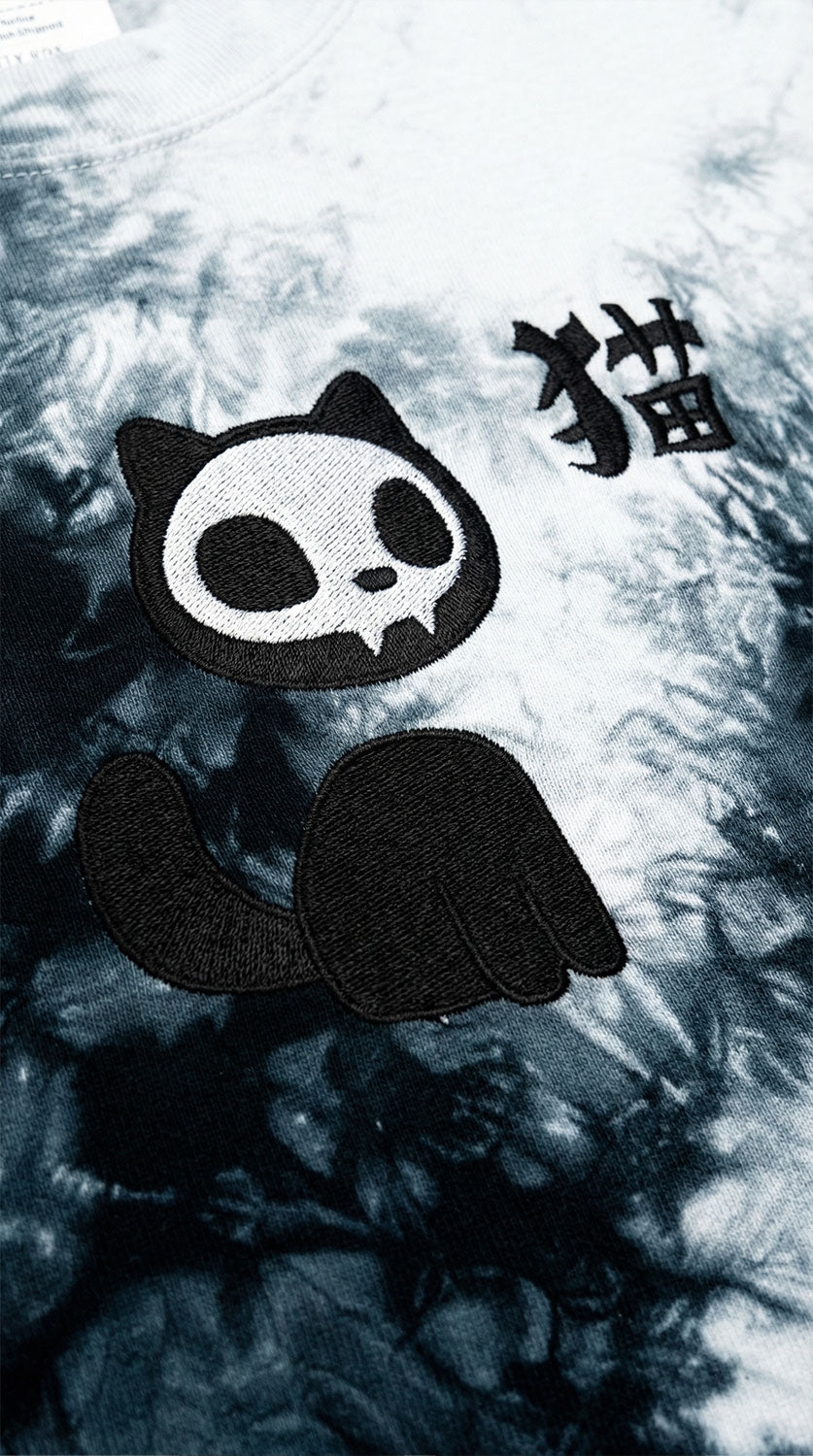 Skull Cat Tie-Dye T-Shirt