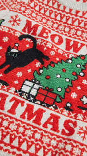 Meowy Catmas Cat Christmas Ugly Sweatshirt