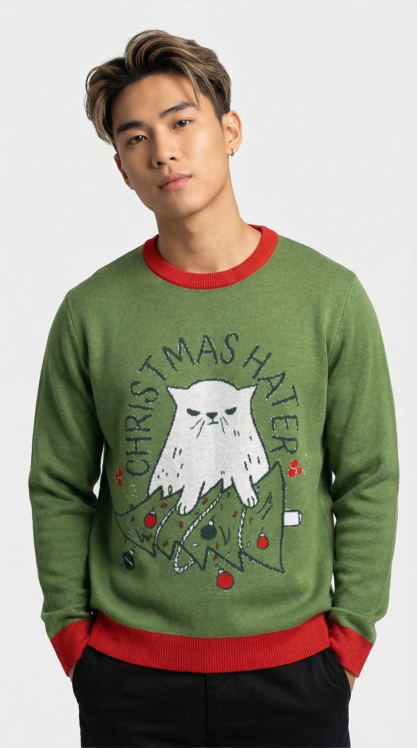 Christmas Hater Cat Sweatshirt