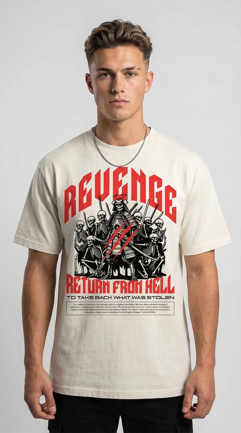 Revenge Oversized Faded T-Shirt