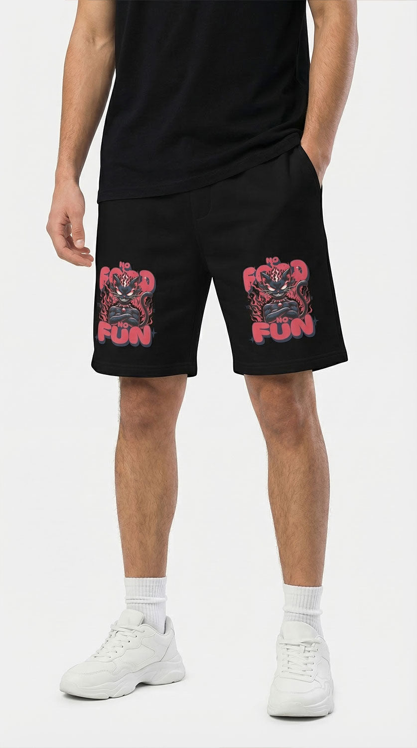 No Food No Fun Cat Shorts