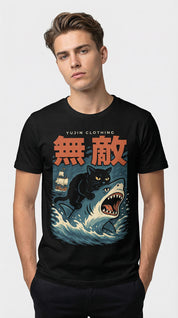 Shark Attack Cat T-Shirt