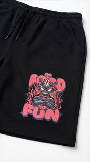 No Food No Fun Cat Shorts