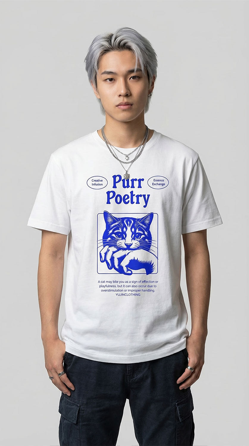 Purr Poetry Cat T-Shirt