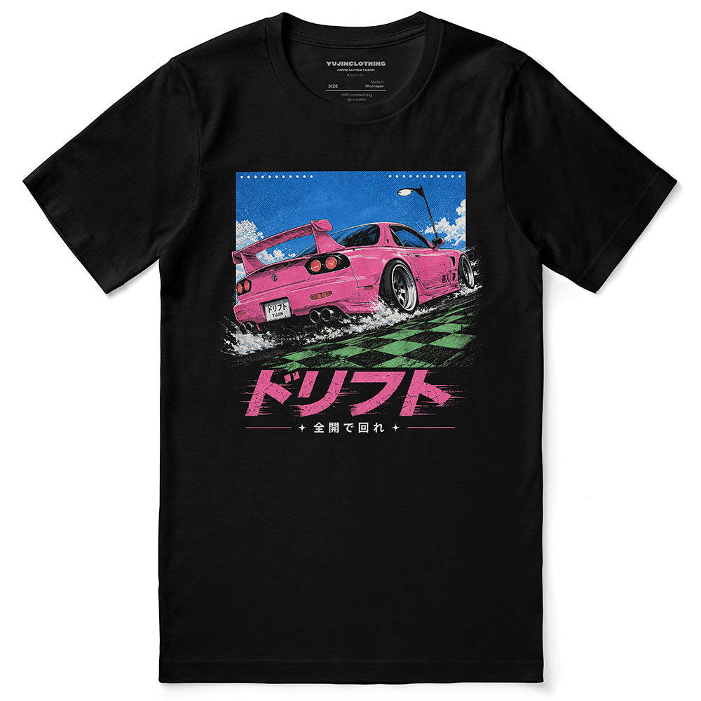 Neon Drift Rebellion Car T-Shirt
