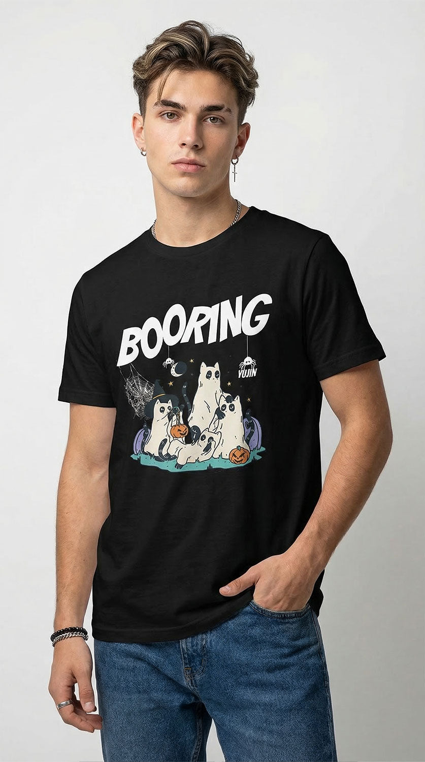Booring Halloween Cat T-Shirt