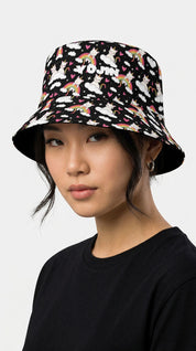 Black and White Reversible Bucket Hat