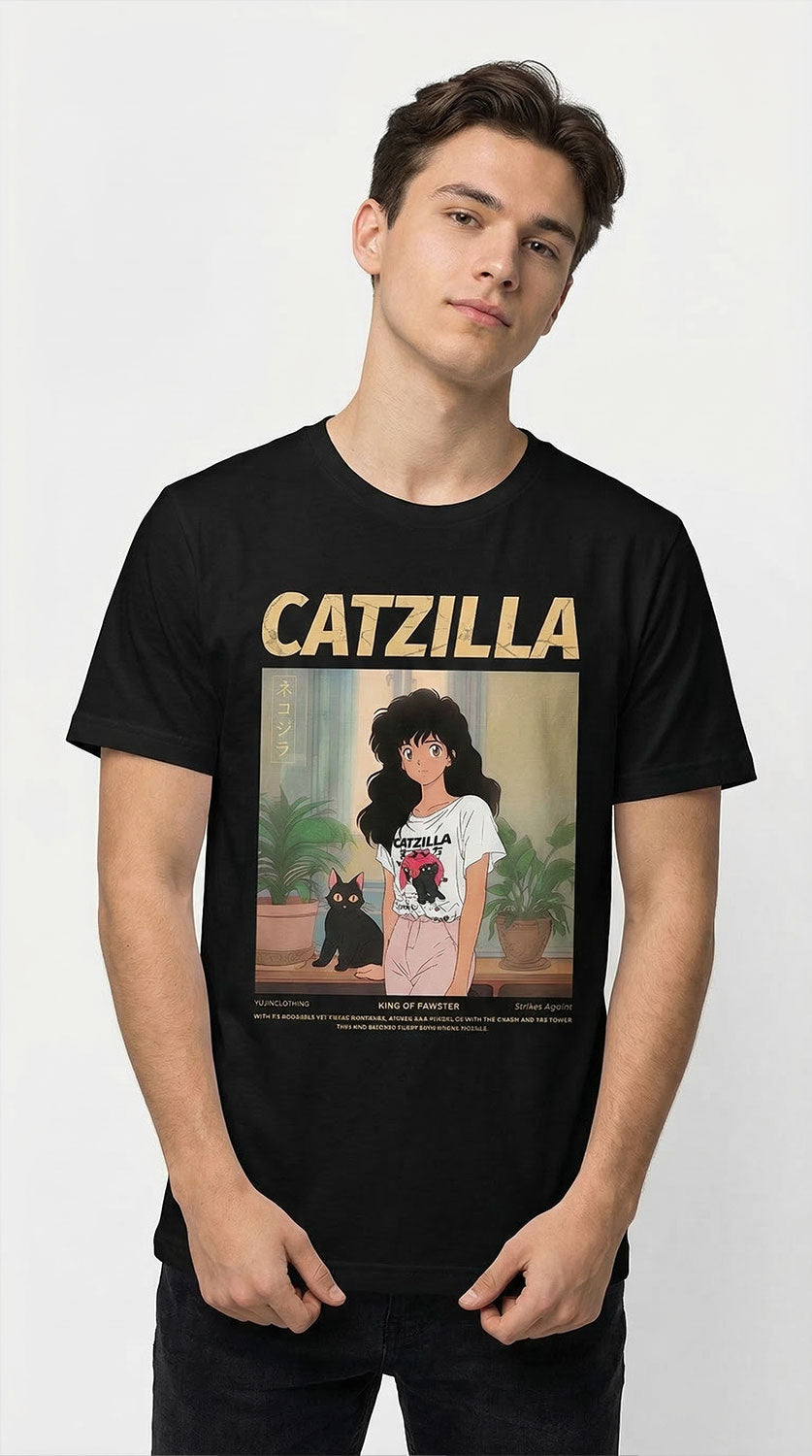 Catzilla And Girl T-Shirt