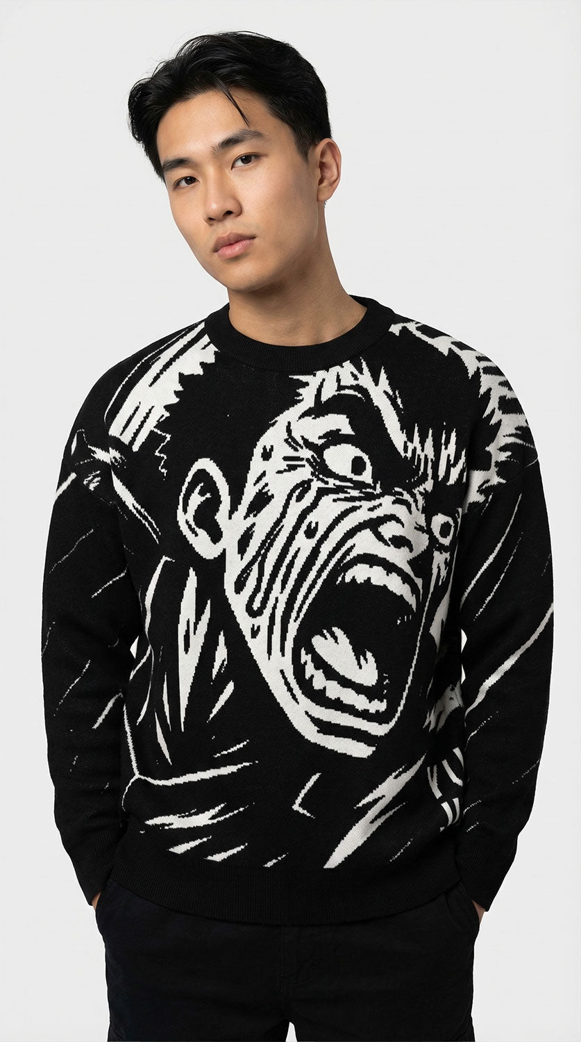 Tears Of War Relaxed Fit Knitted Sweatshirt