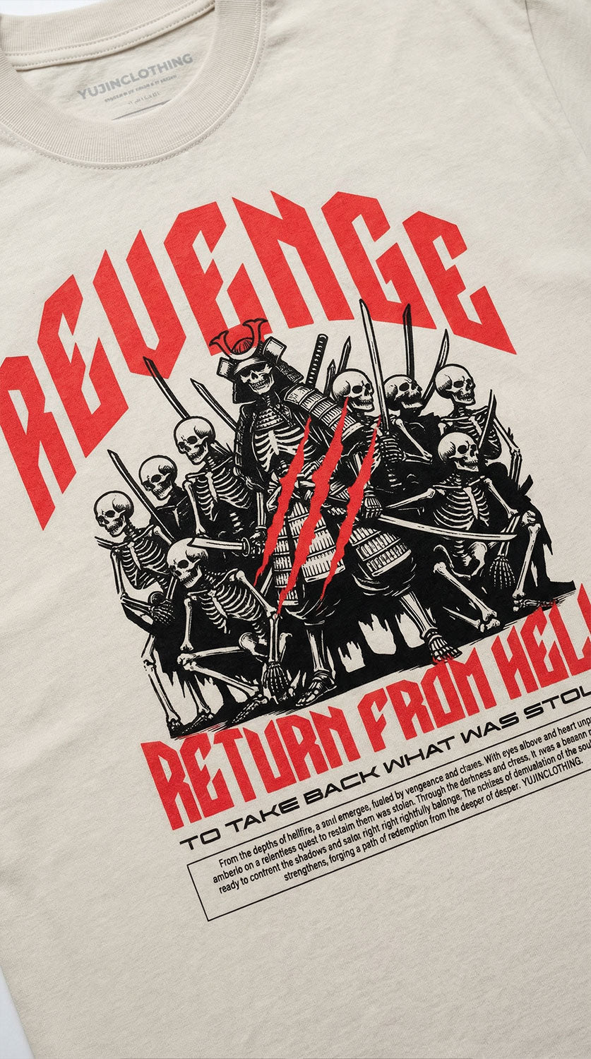 Revenge Oversized Faded T-Shirt