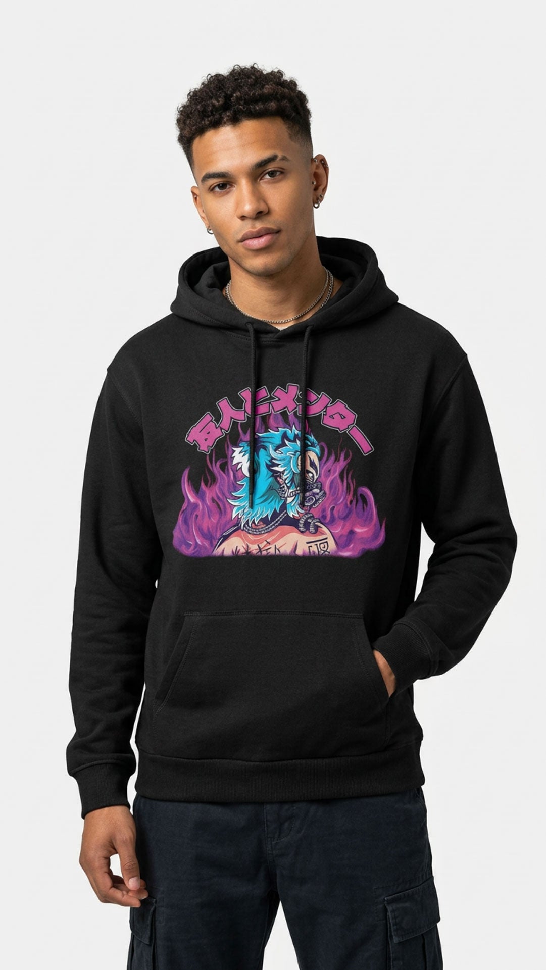 Sweat à capuche Flammes