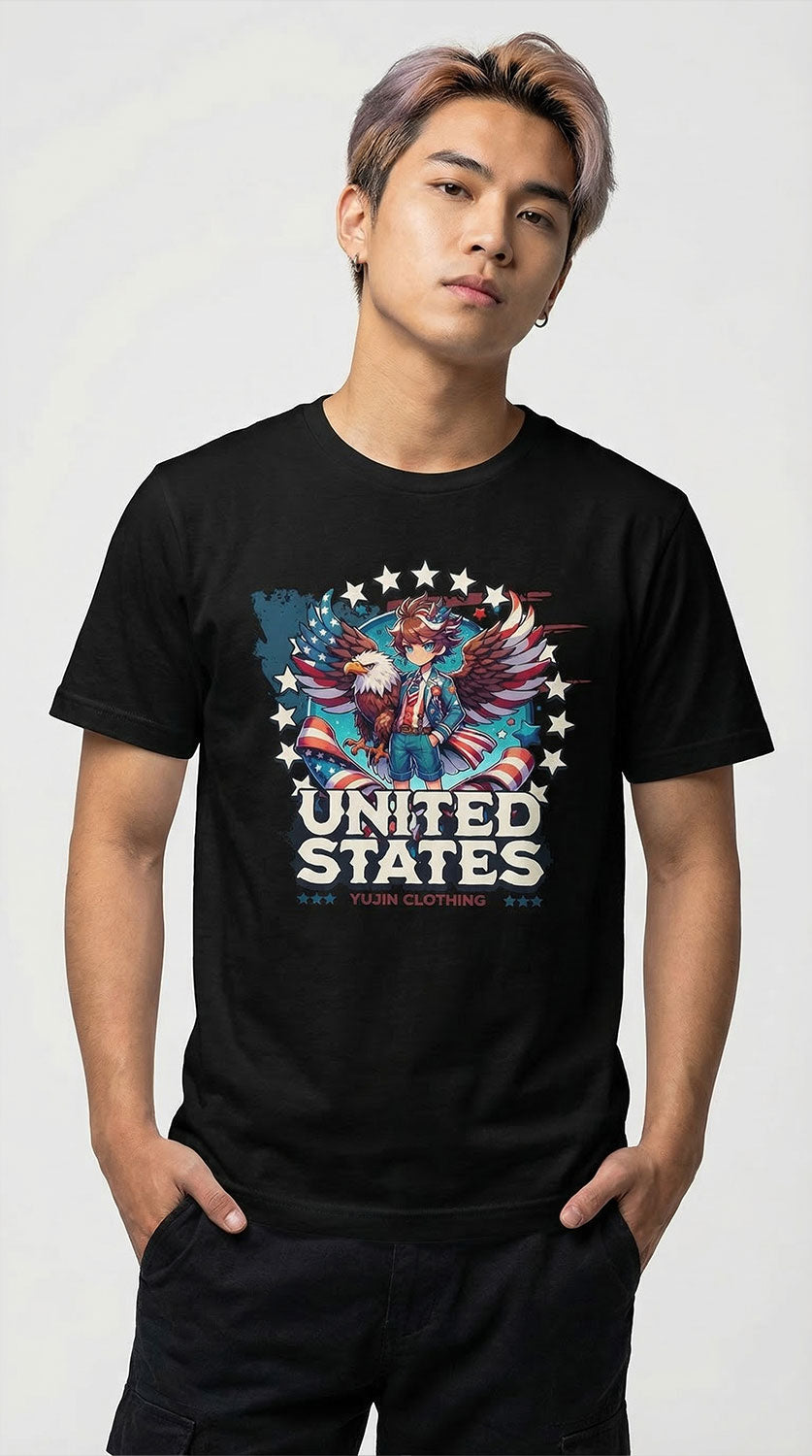 July 4th Eagle And Boy T-Shirt