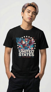 July 4th Eagle And Boy T-Shirt