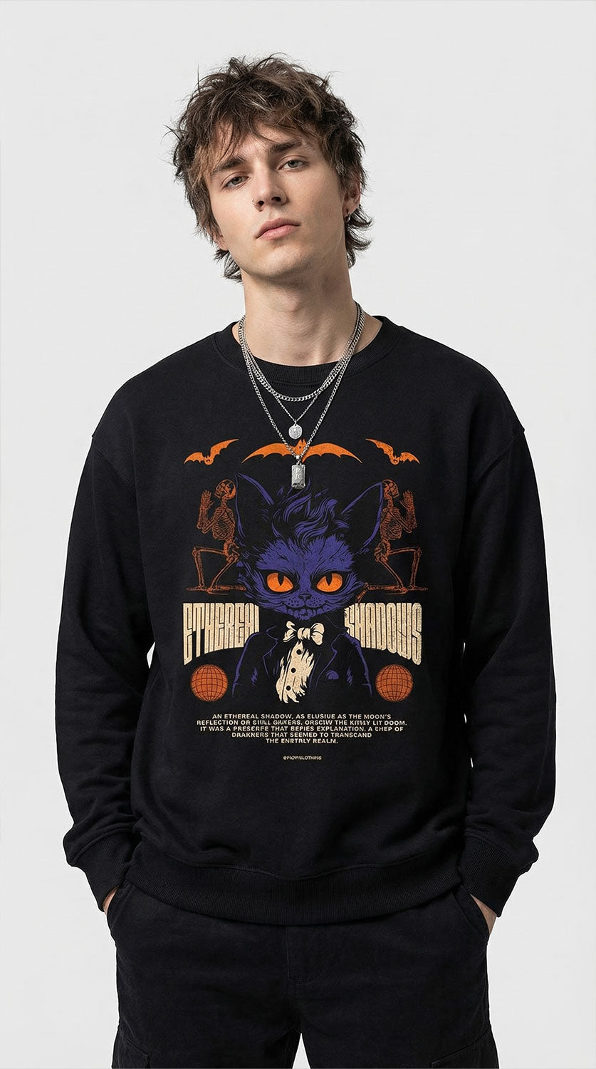Ethereal Shadows Cat Sweatshirt