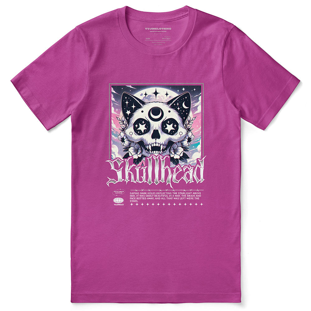 Skullhead Cat T-Shirt | Yūjin Japanese Anime Streetwear Clothing
