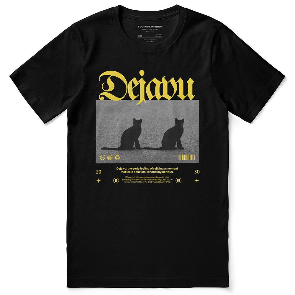 Dejavu Cat T-Shirt | Yūjin Japanese Anime Streetwear Clothing