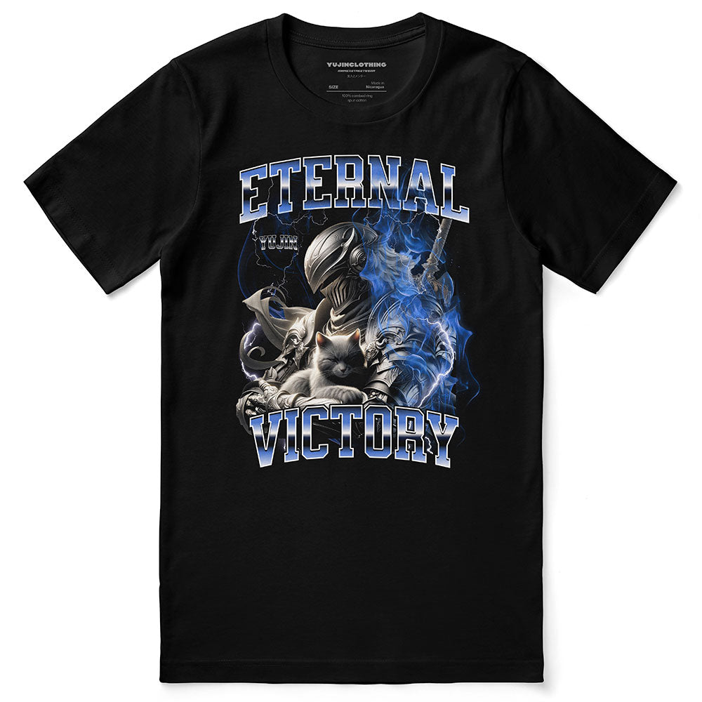 Eternal Victory Cat T-Shirt | Yūjin Japanese Anime Streetwear Clothing