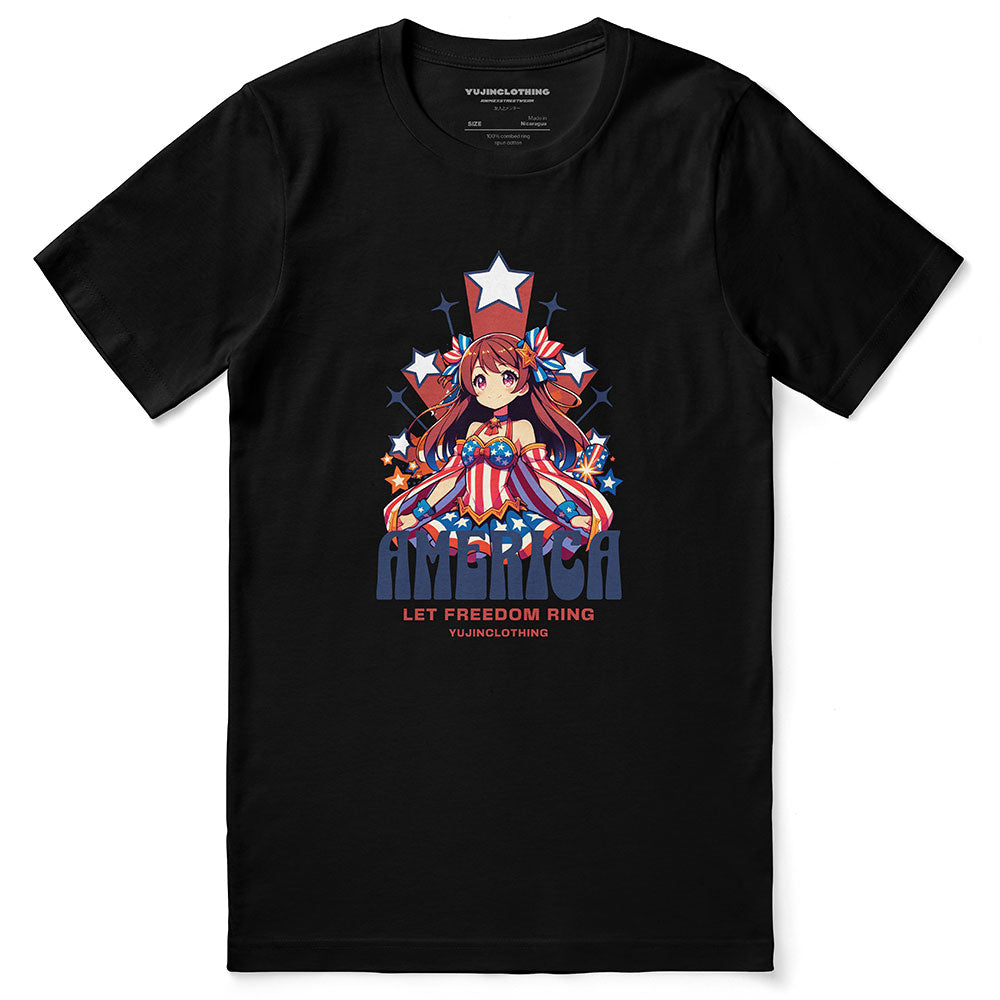 America 4th July T-Shirt | Yūjin Japanese Anime Streetwear Clothing
