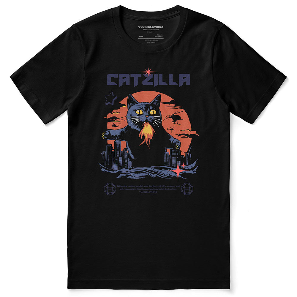 Catzilla Big Cat T-Shirt | Yūjin Japanese Anime Streetwear Clothing
