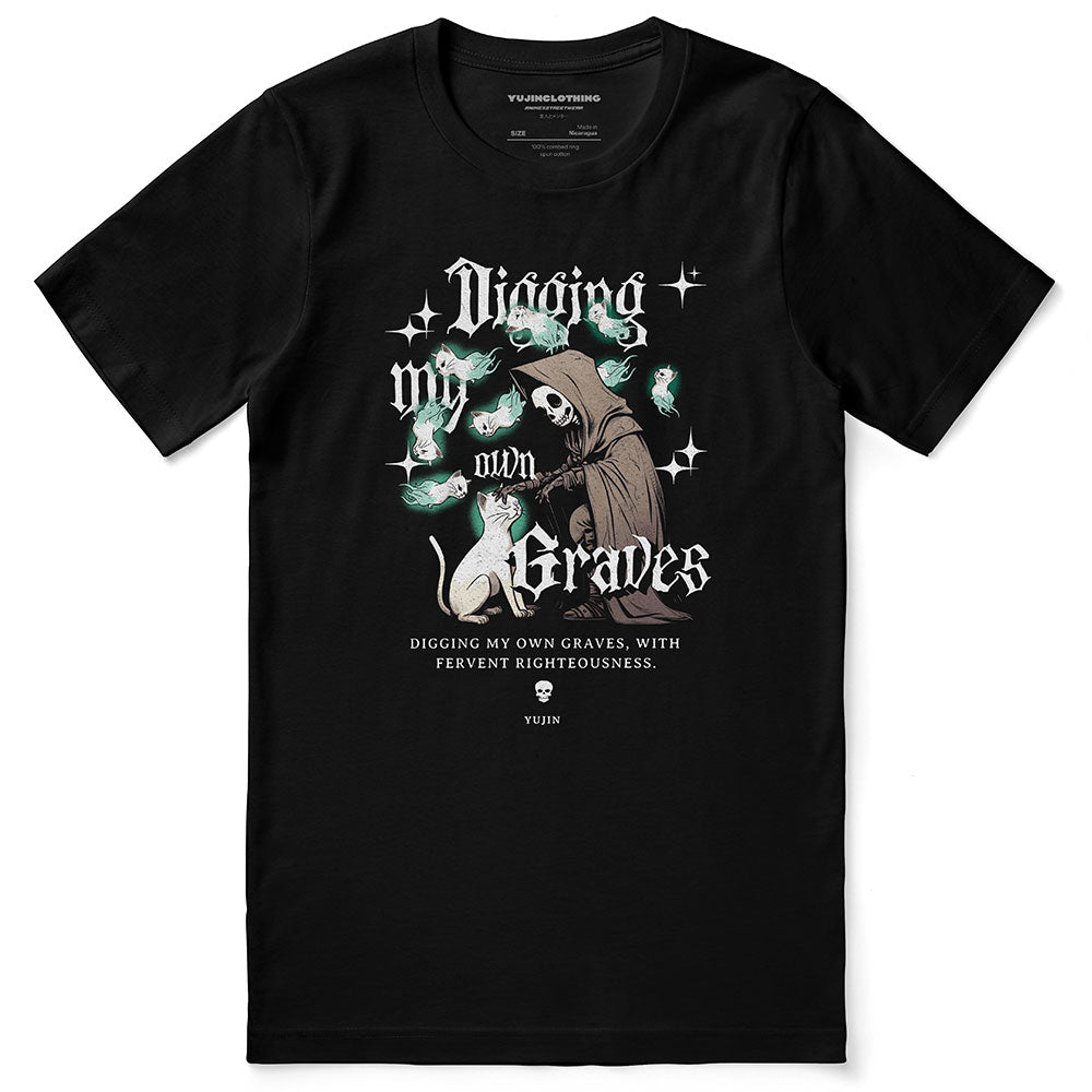 Digging My Own Graves T-Shirt | Yūjin Japanese Anime Streetwear Clothing