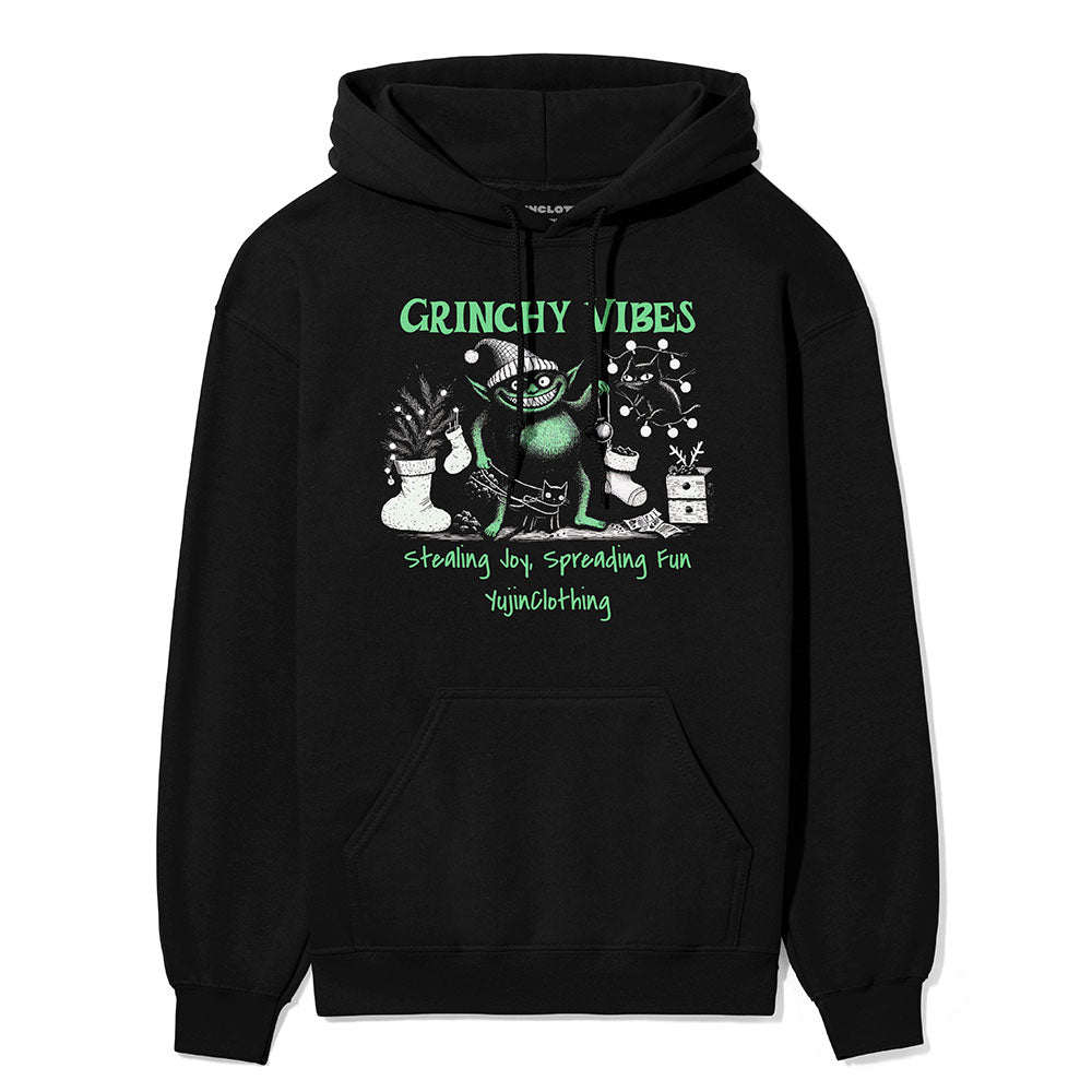 Grinchy Vibes Christmas Hoodie | Yūjin Japanese Anime Streetwear Clothing