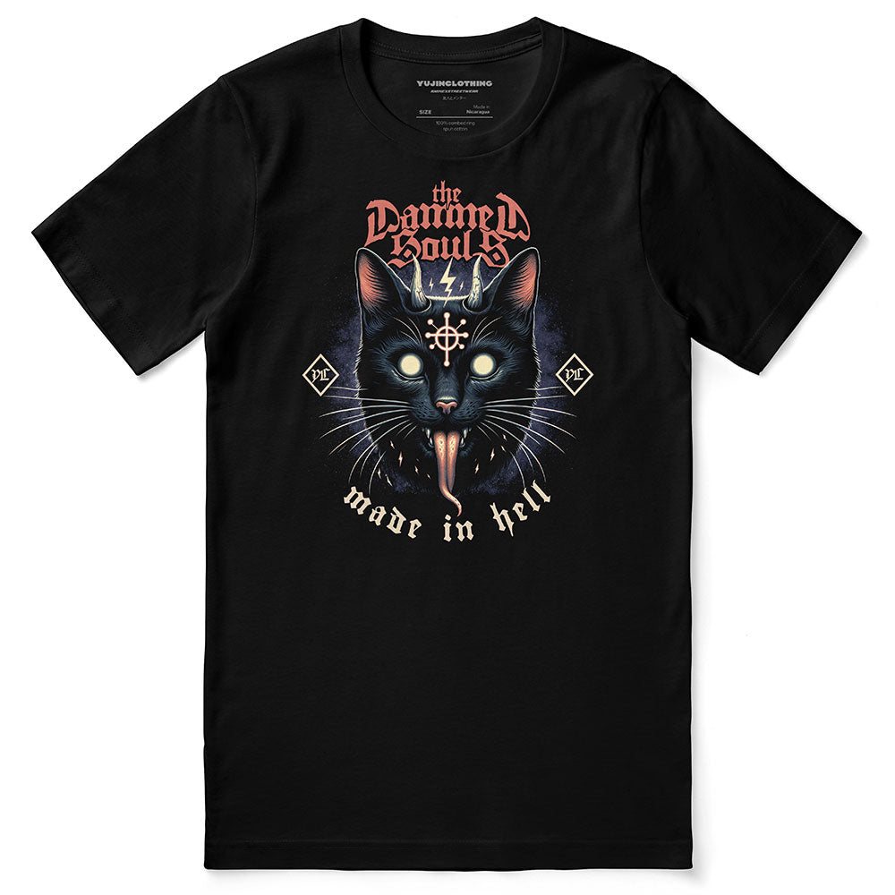 Damned Souls Cat T-Shirt | Yūjin Japanese Anime Streetwear Clothing