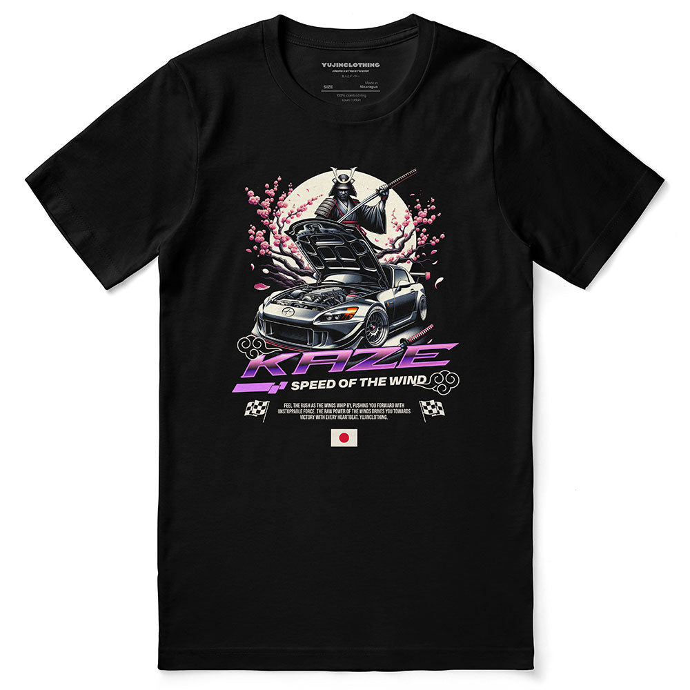 Samurai Sakura Car T-Shirt | Yūjin Japanese Anime Streetwear Clothing