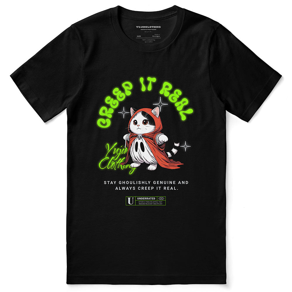 Creep It Real Cat T-Shirt | Yūjin Japanese Anime Streetwear Clothing