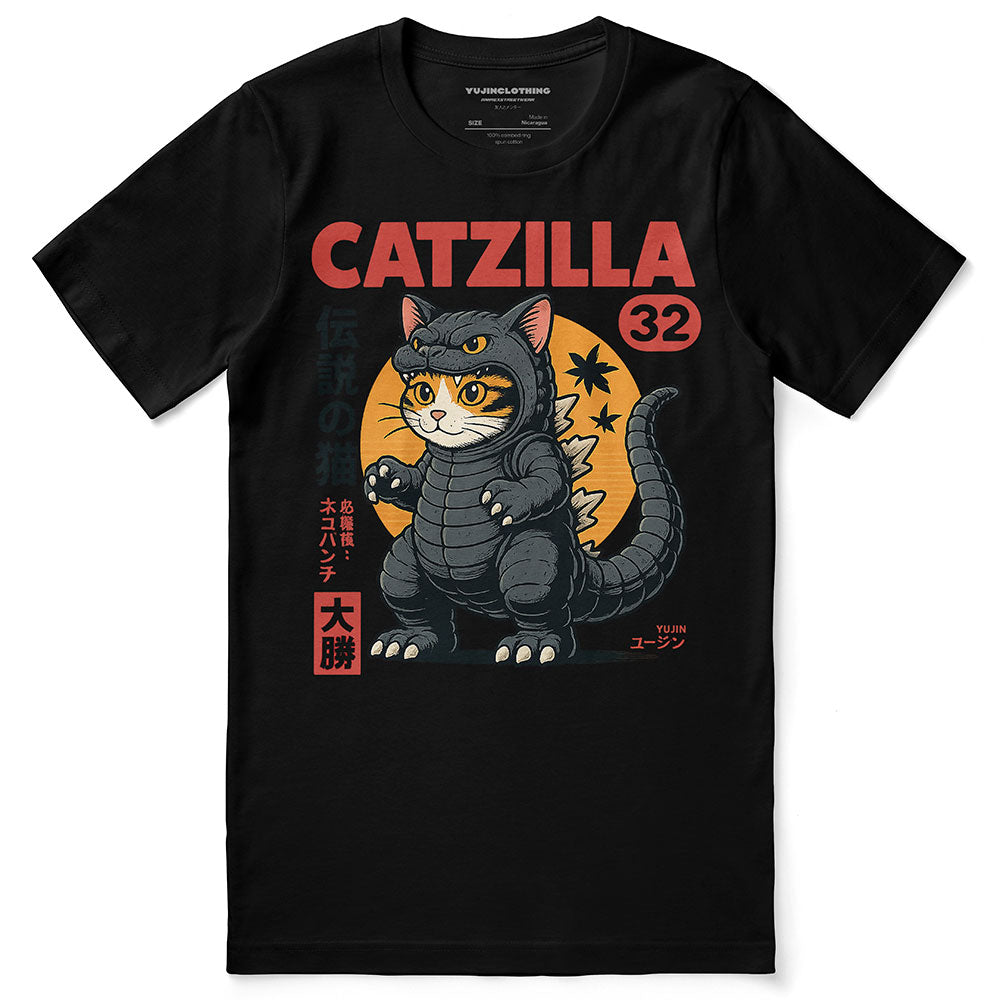 Catzilla Monster Cat T-Shirt | Yūjin Japanese Anime Streetwear Clothing