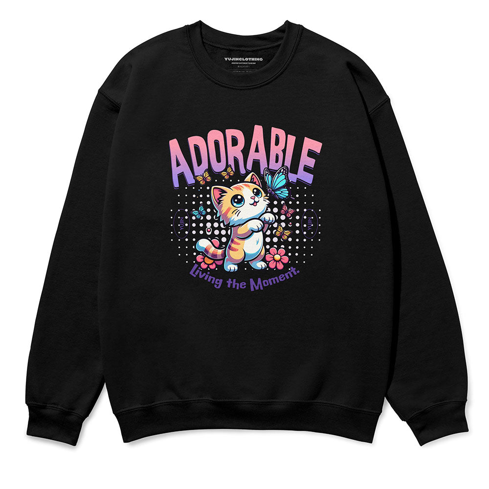 Adorable Cat Sweatshirt | Yūjin Japanese Anime Streetwear Clothing