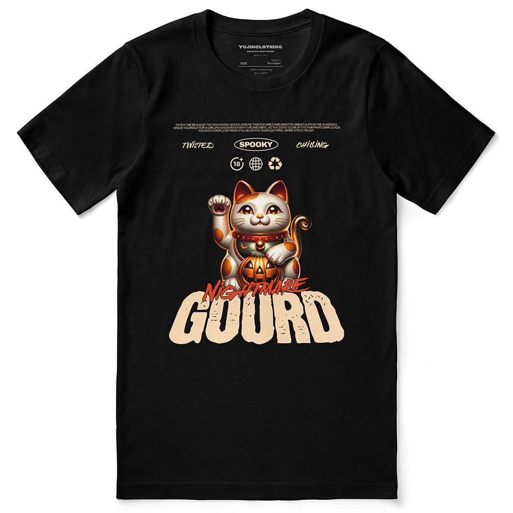 Gourd Nightmare Cat T-Shirt | Yūjin Japanese Anime Streetwear Clothing