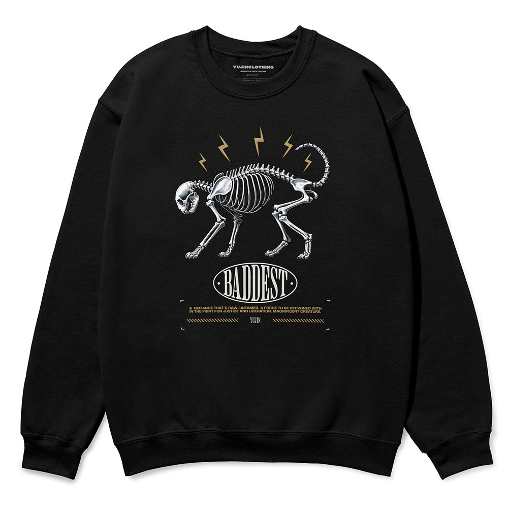 Baddest Cat Sweatshirt | Yūjin Japanese Anime Streetwear Clothing