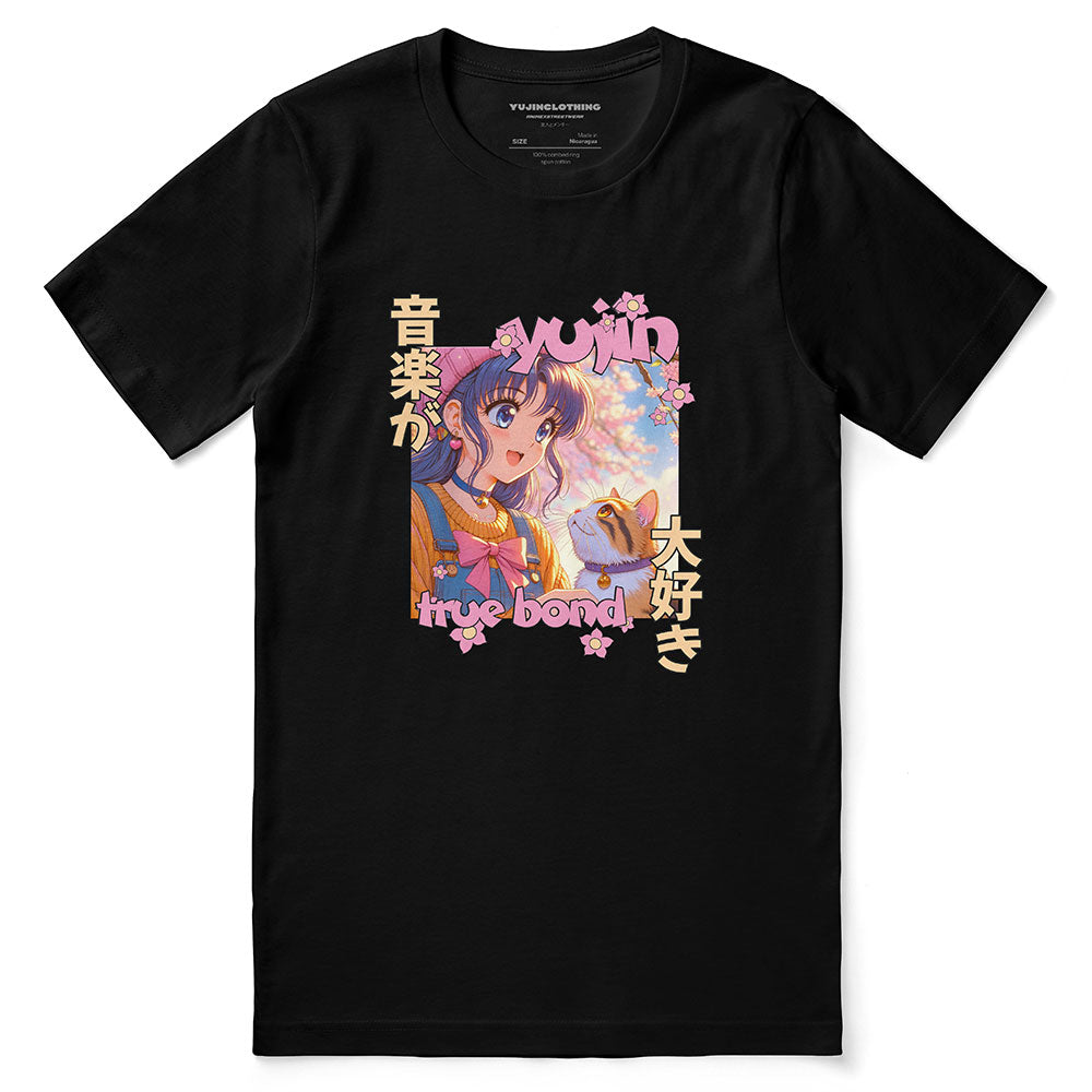 True Bond Cat T-Shirt  | Yūjin Japanese Anime Streetwear Clothing