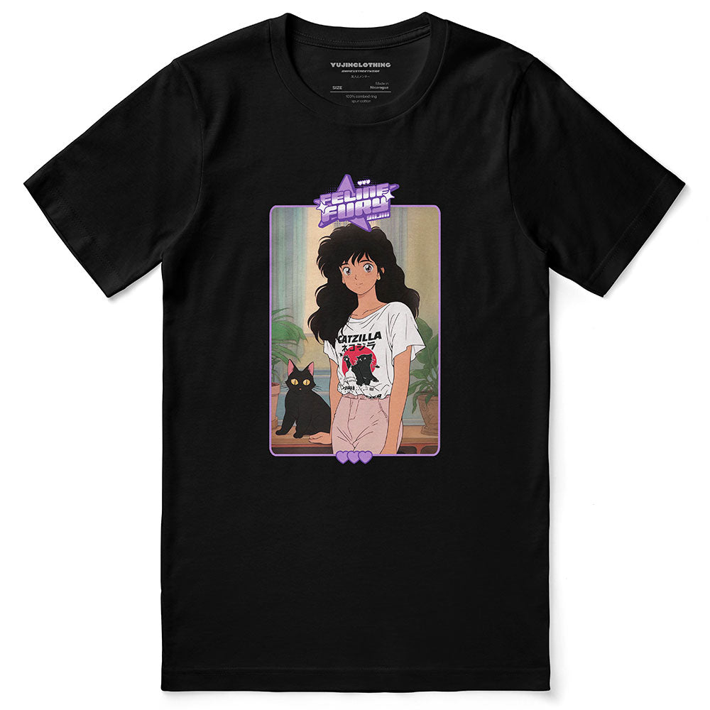 Feline Fury T-Shirt | Yūjin Japanese Anime Streetwear Clothing