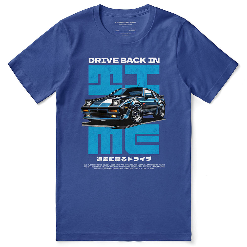 Back In Time Car T-Shirt | Yūjin Japanese Anime Streetwear Clothing