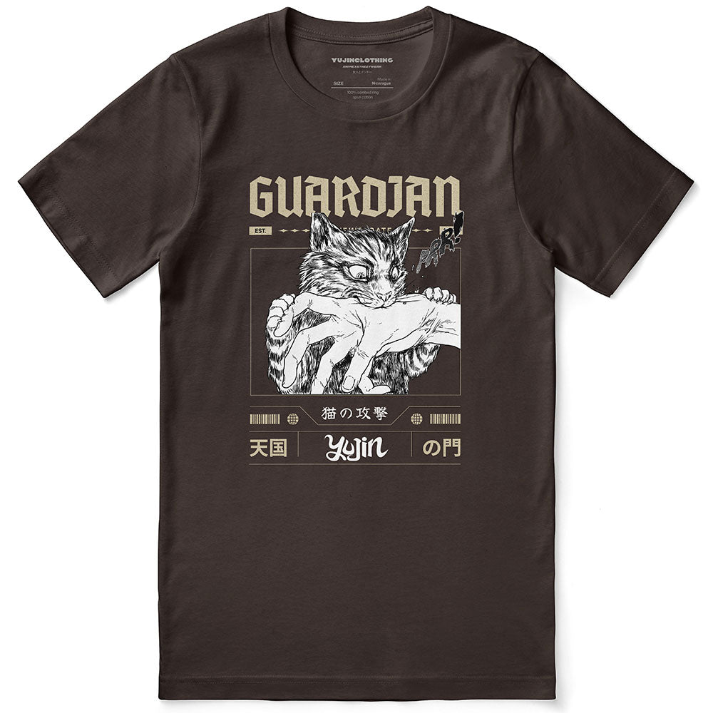 Guardian Cat T-Shirt | Yūjin Japanese Anime Streetwear Clothing