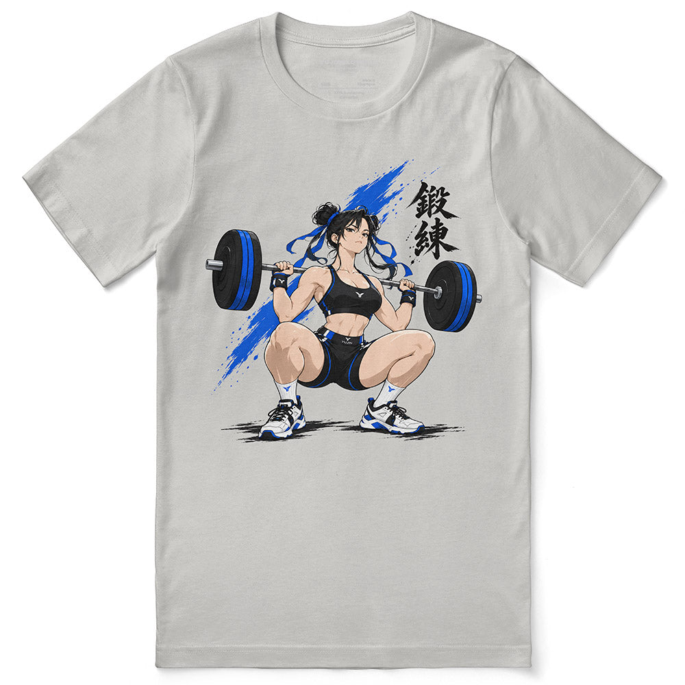 Built One Rep at a Time Fitness T-Shirt — Silver flat lay