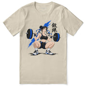 Built One Rep at a Time Fitness T-Shirt — Soft Cream flat lay