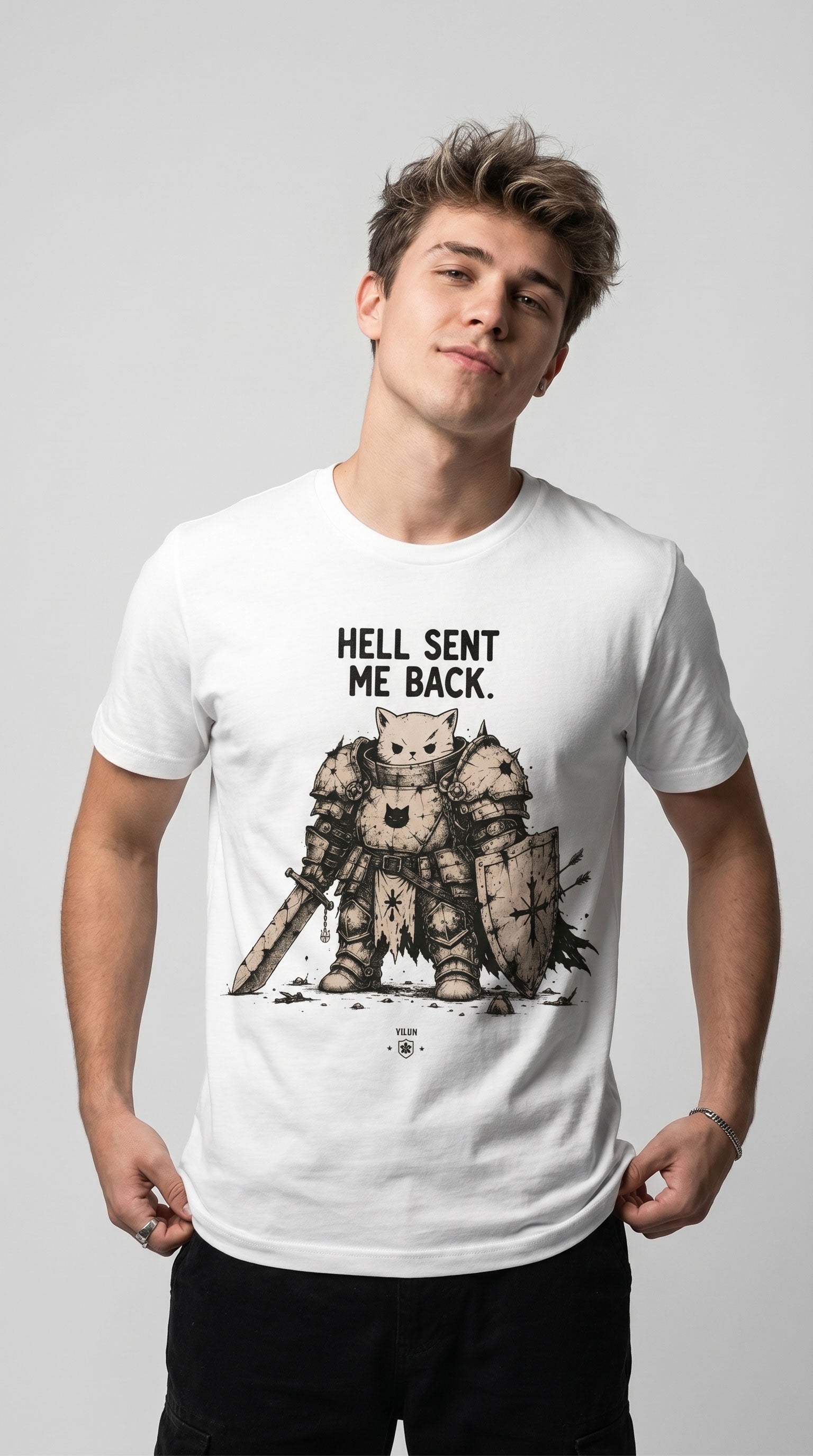 Hell Sent Me Back Cat T-Shirt