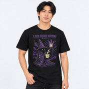 Calm Before Nothing Cat T-Shirt — male lifestyle