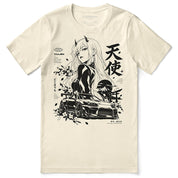 Celestial Driver Car T-Shirt in natural — Printful-calibrated front flatlay