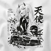 Celestial Driver Car T-Shirt — White PSD closeup